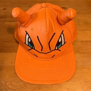 Nintendo Pokemon Charizard Hat Snap Back leather